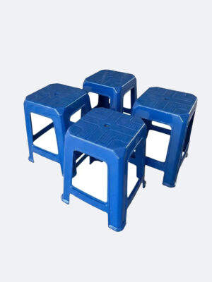 Juego De 4 Banquitos Plásticos Estilo Liso Laraplas Gama De Colores