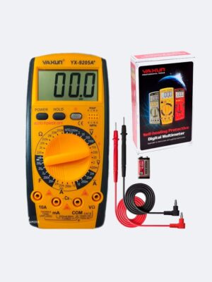 Tester Multimetro Lcd Digital Yaxun Yx9205+Cables