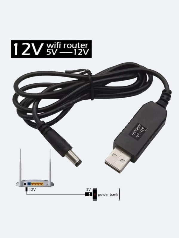 Cable Convertidor Usb 5v A 12v/9v 5.5*2.1mm