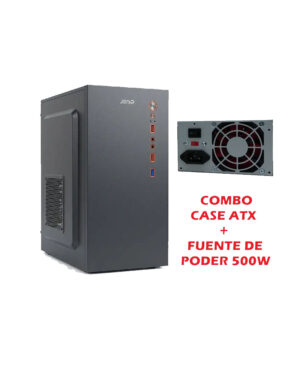 Case Atx Pc Mid Jemip Office Galan+Fuente De Poder 500 Watts