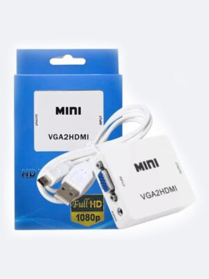 Convertidor Vga A Hdmi 1080p Hd 2 Puertos 5v