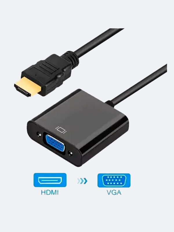 Convertidor Adaptador HDMI  a VGA para laptop pc tv monitor video beam