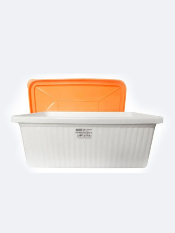 Contenedor De Alimentos Plástico Rectangular Con Tapa 3000ml Duraplas