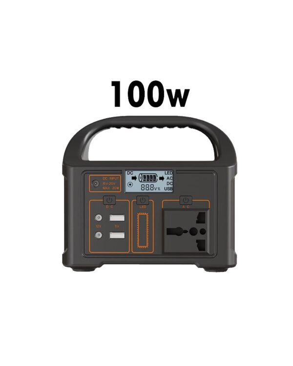Estación De Energía Solar Portátil Con Asa modelo EG012 Batería Lifepo4 Lfp 12v 100w