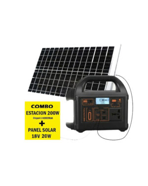 Kit De Estación De Energía Batería Lifepo4 Lfpv 200w + Panel Solar 20w